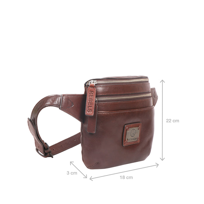 Bose 01 Brown Leather  Belt Bag