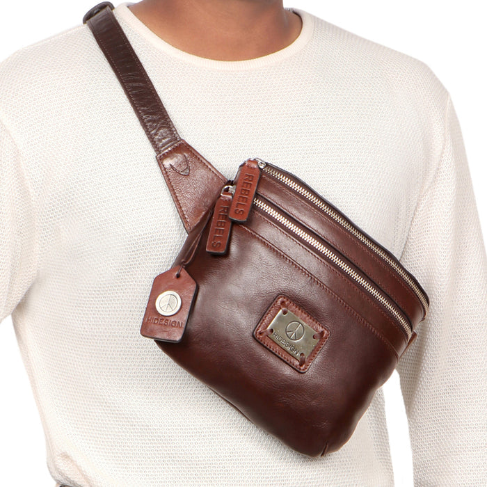 Bose 01 Brown Leather  Belt Bag