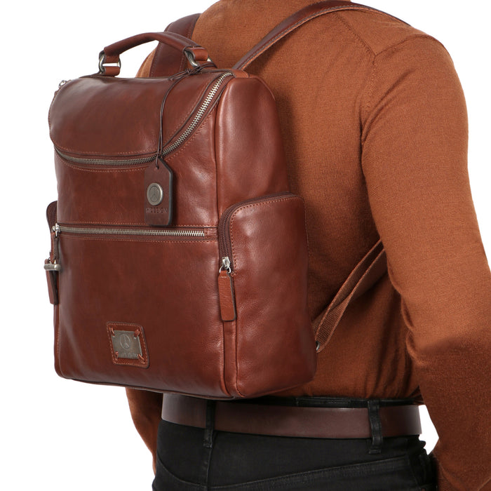 Bose 02 Tan Leather  Backpack