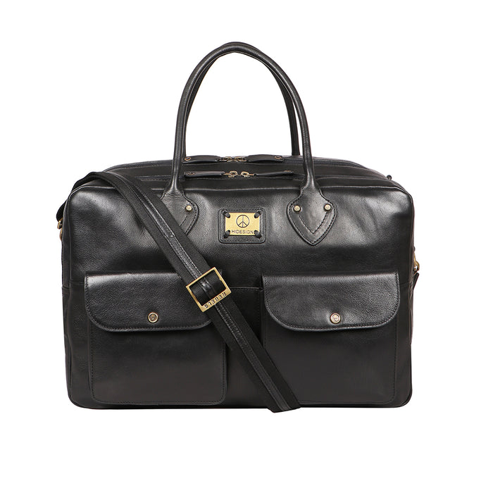 Bose 03 Black Leather  Duffle Bag
