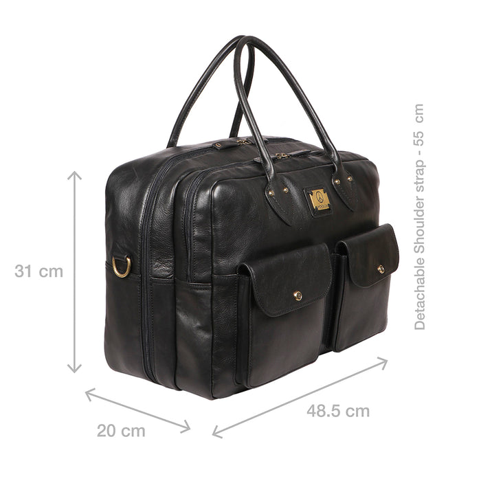 Bose 03 Black Leather  Duffle Bag