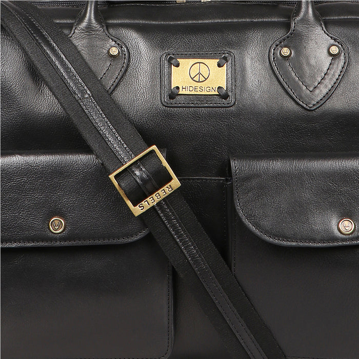 Bose 03 Black Leather  Duffle Bag