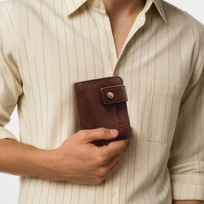 Bose W2 Tan Leather Trifold Wallet
