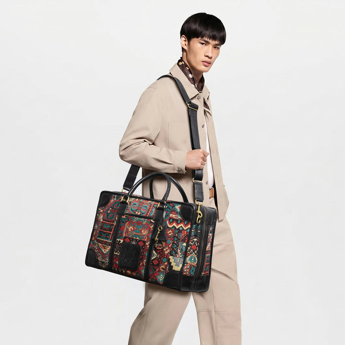 Bosphorus 01 Red Leather Duffle Bag