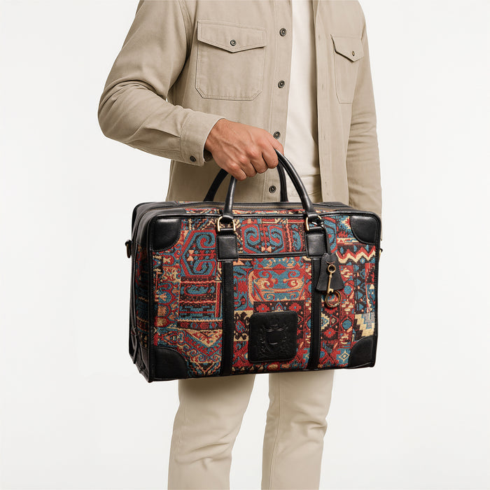 Bosphorus 01 Red Leather Duffle Bag