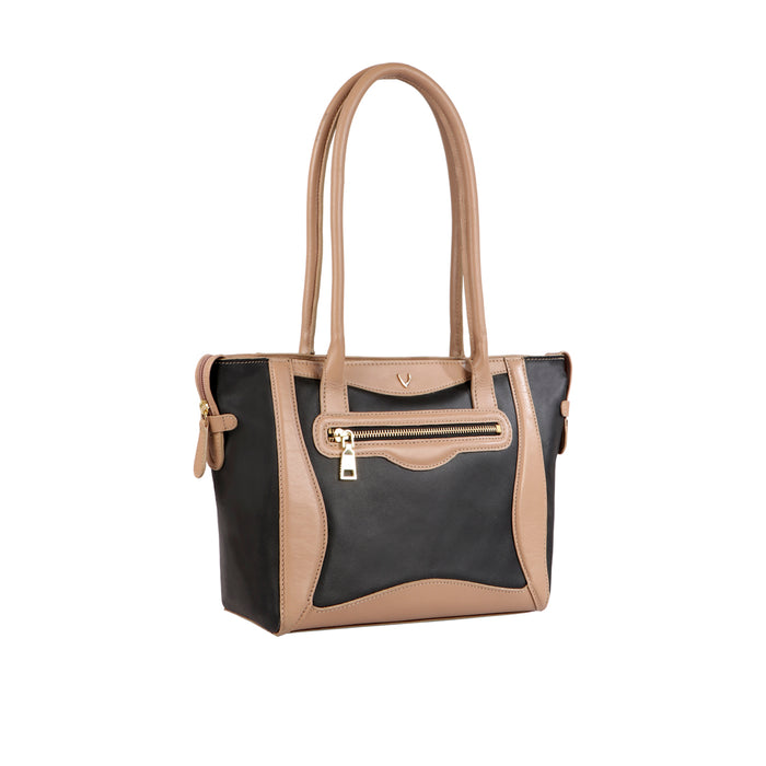 Boss 01 Black Leather Shoulder Bag