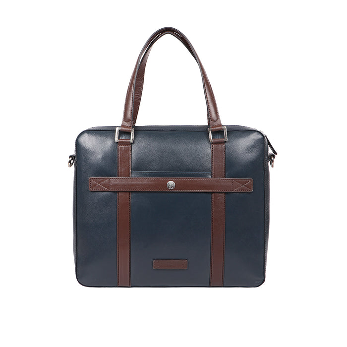 Boston 01 Blue Leather  Briefcase