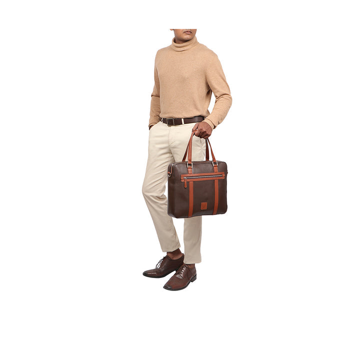 Boston 01 Brown Leather  Briefcase