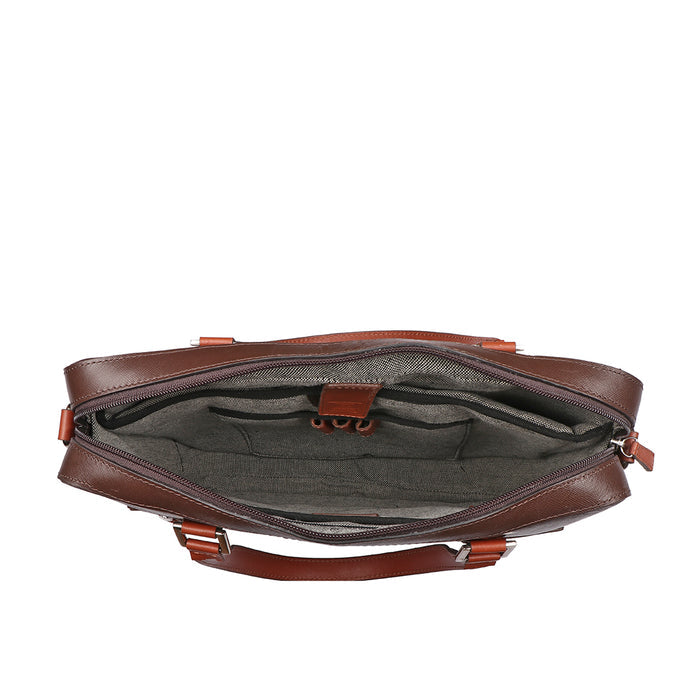 Boston 01 Brown Leather  Briefcase