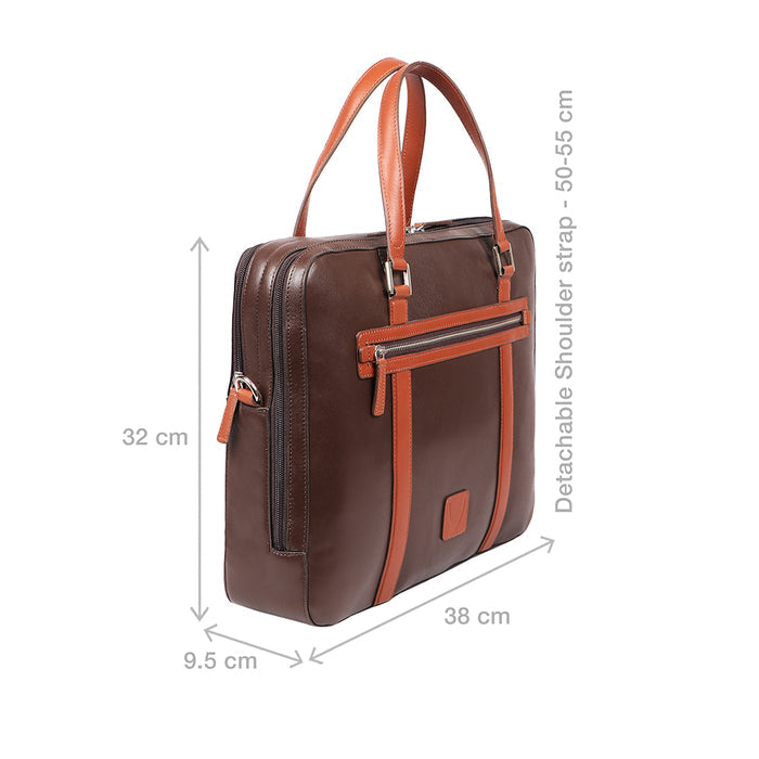 Boston 02 Brown Leather  Briefcase