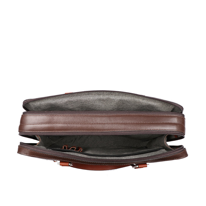 Boston 02 Brown Leather  Briefcase