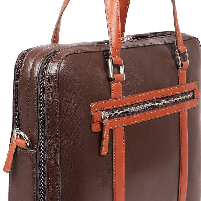 Boston 02 Brown Leather  Briefcase