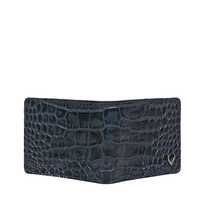 Boston W1 Blue Leather Bi-Fold Wallet