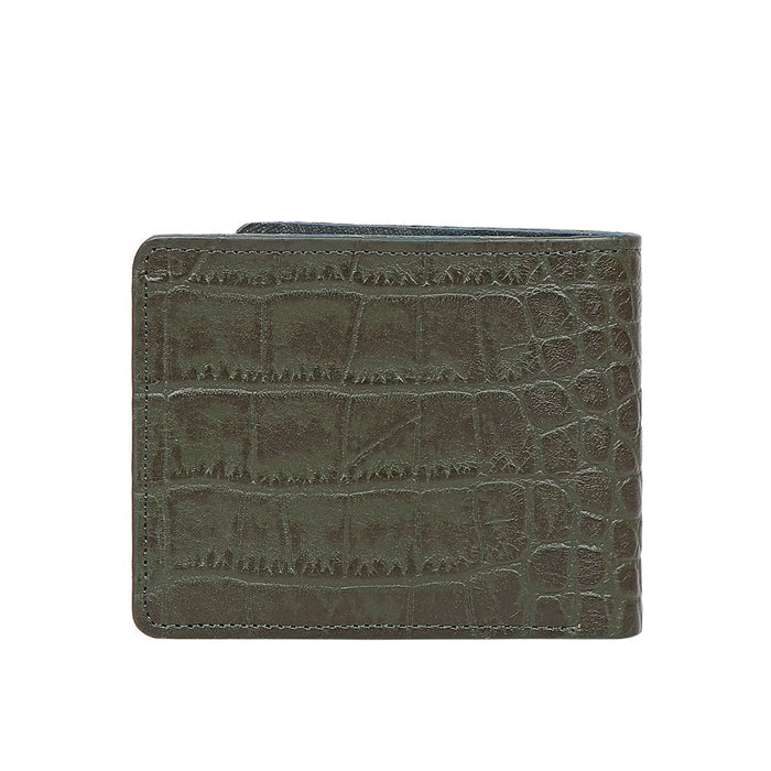 Boston W2 Green Leather Bi-Fold Wallet