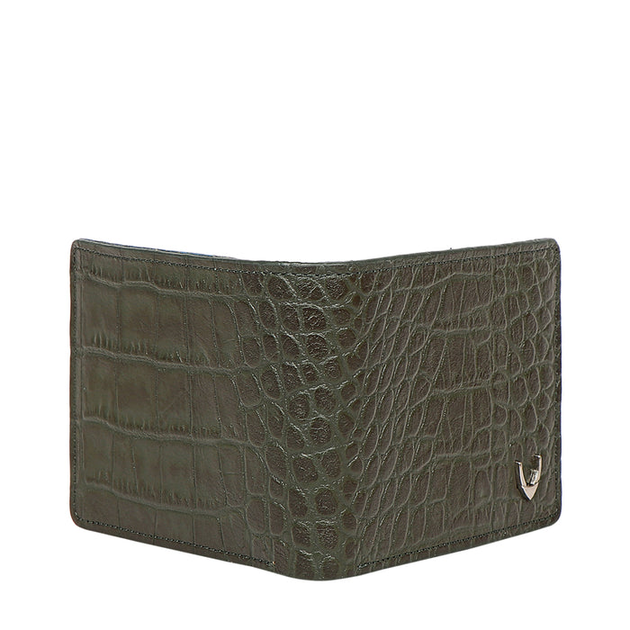 Boston W2 Green Leather Bi-Fold Wallet