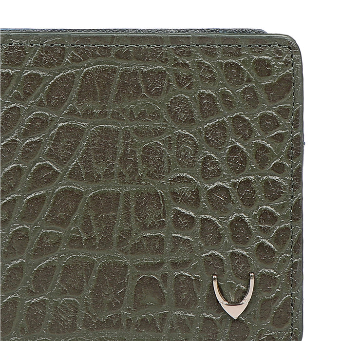 Boston W2 Green Leather Bi-Fold Wallet