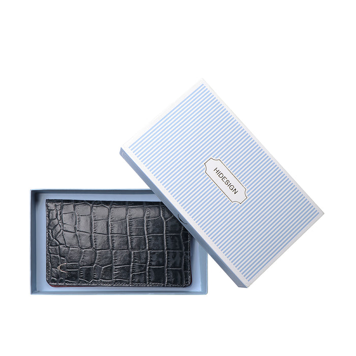 Boston W3 Blue Leather Passport Holder