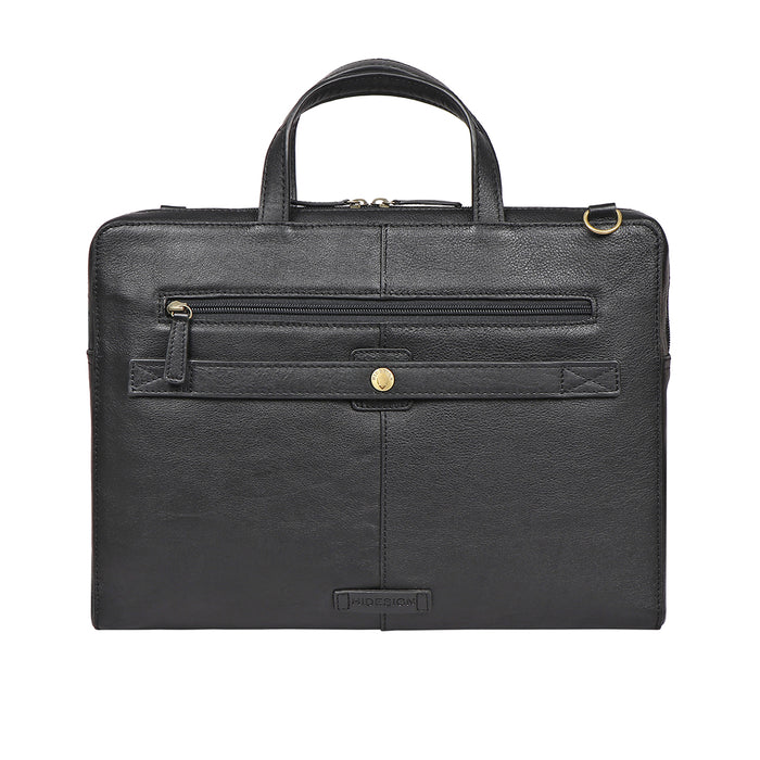 Boulder 01 Black Leather  Briefcase