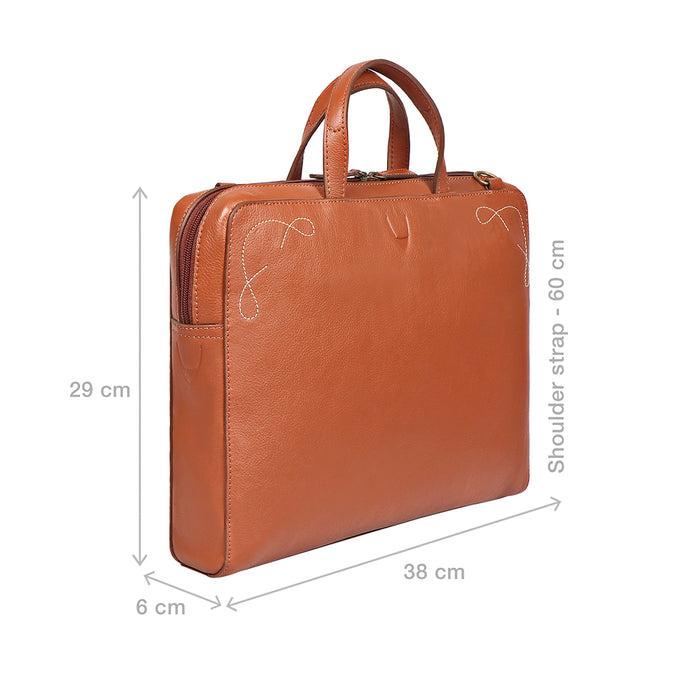 Boulder 01 Tan Leather  Briefcase