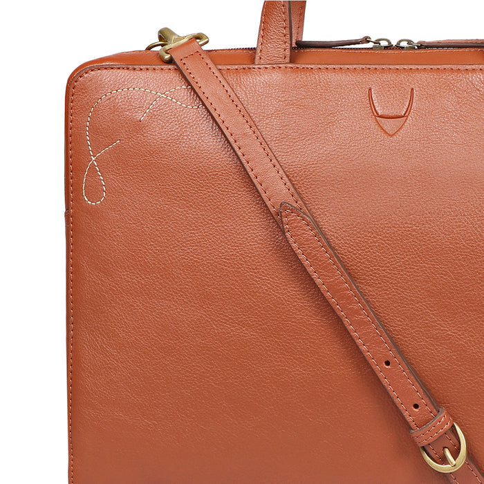 Boulder 01 Tan Leather  Briefcase