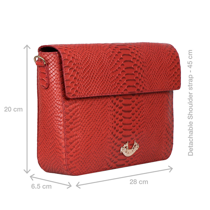 Boulevard 02 Sb Red Leather Shoulder Bag