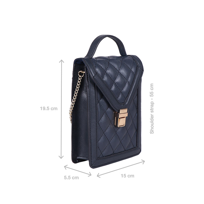 Boulevard 03 Sb Blue Leather Sling Bag