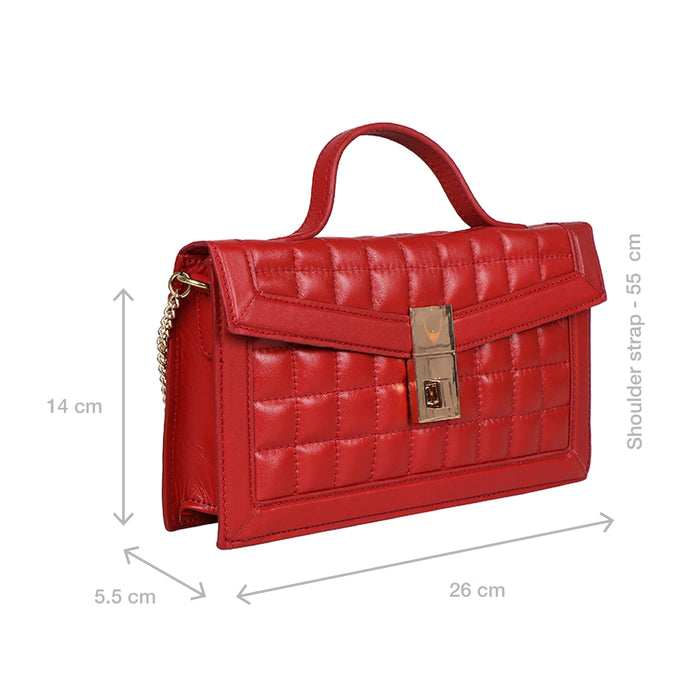Boulevard 04 Sb Red Leather Sling Bag