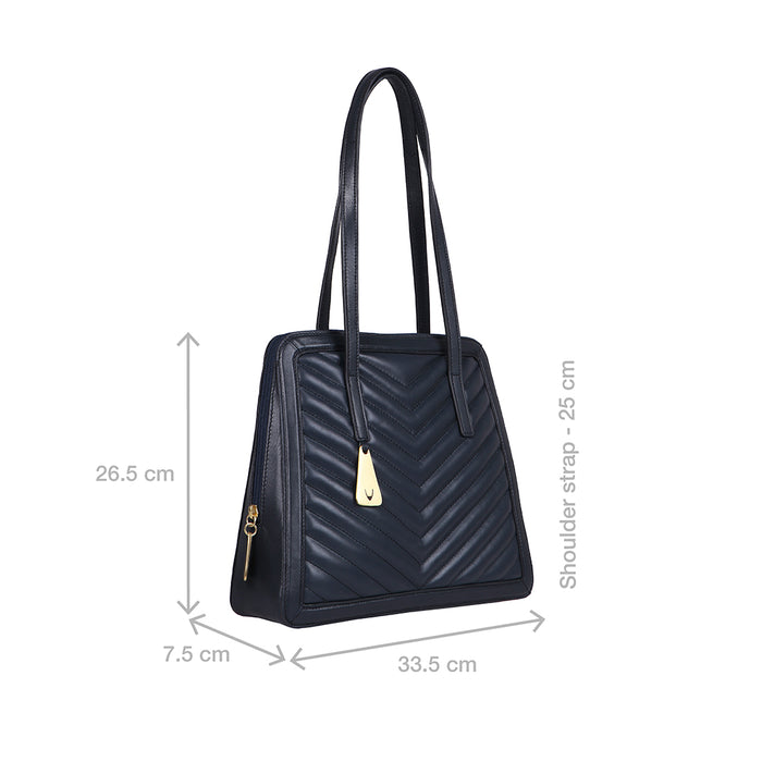 Boulevard 05 Sb Blue Leather Tote Bag
