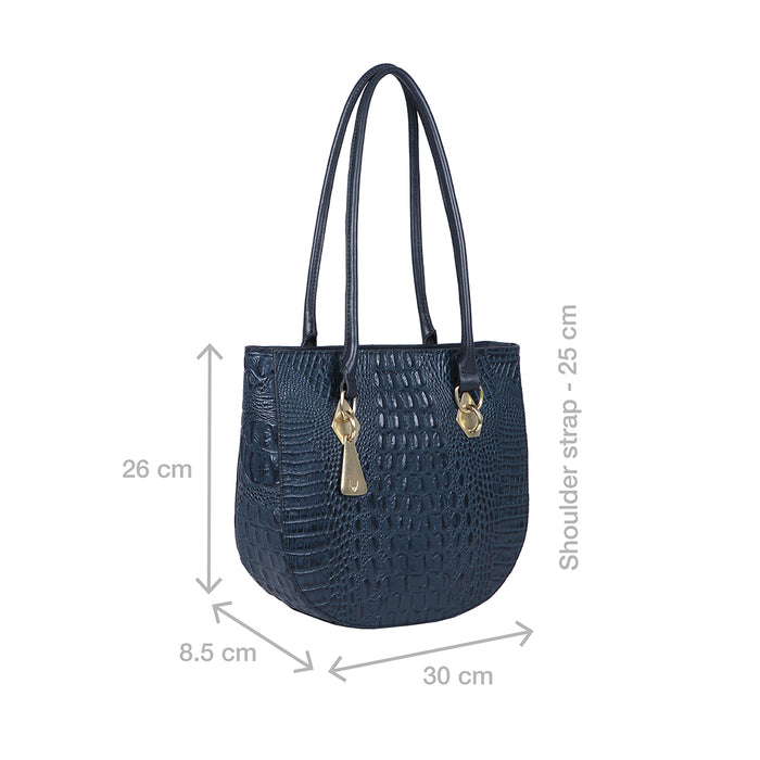 Boulevard 06 Sb Blue Leather Tote Bag