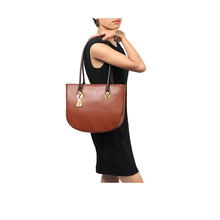 Boulevard 06 Sb Tan Leather Tote Bag