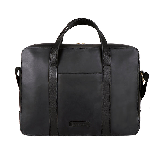 Boulevard 08 Sb Black Leather  Briefcase