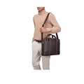 Boulevard 08 Sb Brown Leather  Briefcase