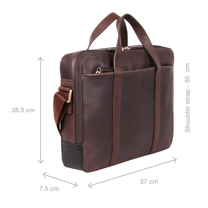 Boulevard 08 Sb Brown Leather  Briefcase