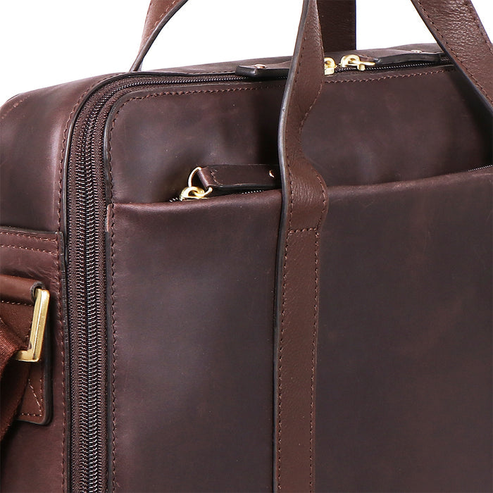 Boulevard 08 Sb Brown Leather  Briefcase