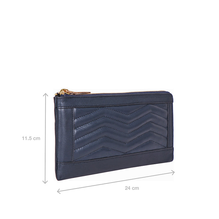 Boulevard W1 Sb Blue Leather Sling Wallet