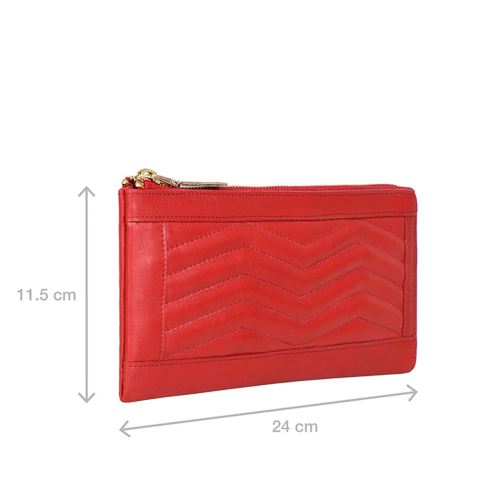 Boulevard W1 Sb Red Leather Sling Wallet