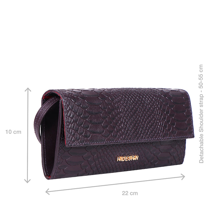 Boulevard W3 Sb Violet Leather Sling Wallet