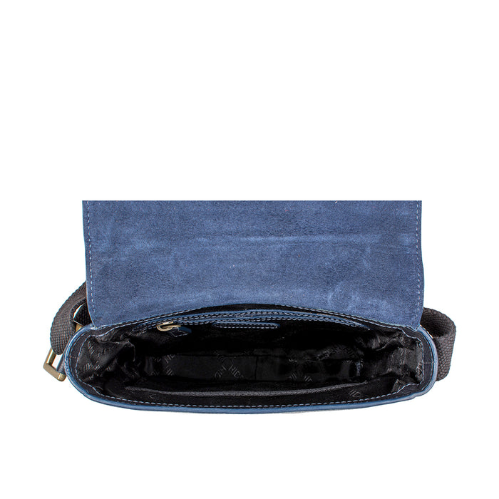 Bowfell 01 Blue Leather  Crossbody