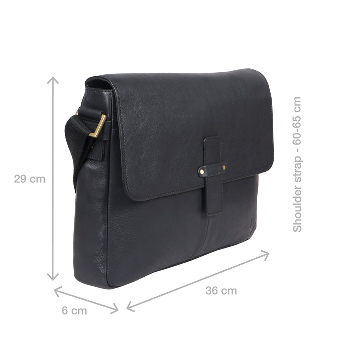 Bowfell 03 Blue Leather  Messenger Bag