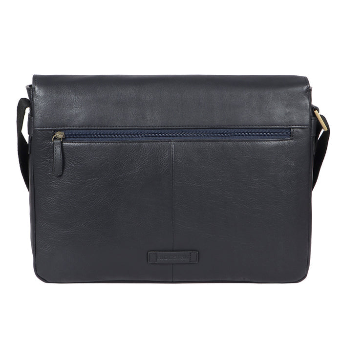 Bowfell 03 Blue Leather  Messenger Bag