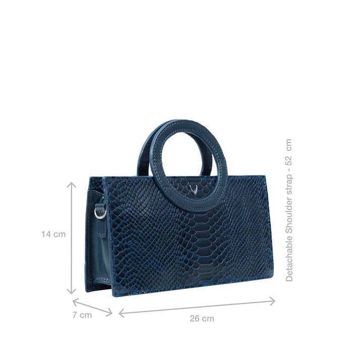 Brazilia 01 Blue Leather Sling Bag