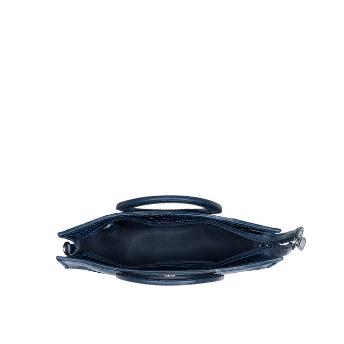 Brazilia 01 Blue Leather Sling Bag
