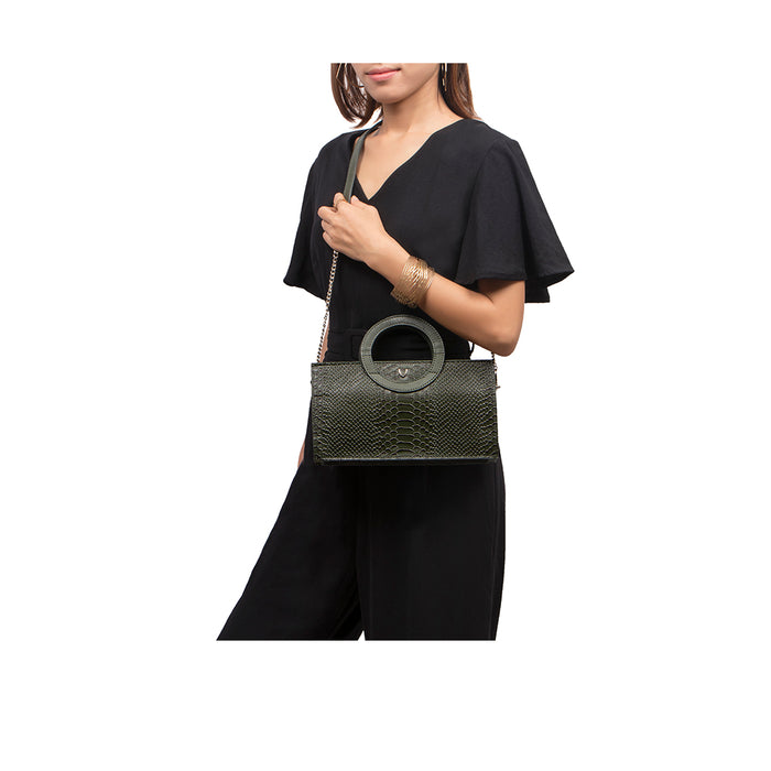 Brazilia 01 Green Leather Sling Bag