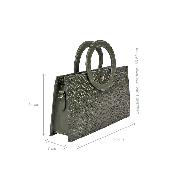 Brazilia 01 Green Leather Sling Bag