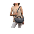 Brazilia 02 Blue Leather Crossbody