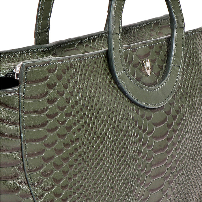 Brazilia 02 Green Leather Crossbody