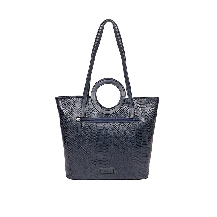 Brazilia 03 Blue Leather Tote Bag