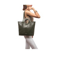 Brazilia 03 Green Leather Tote Bag