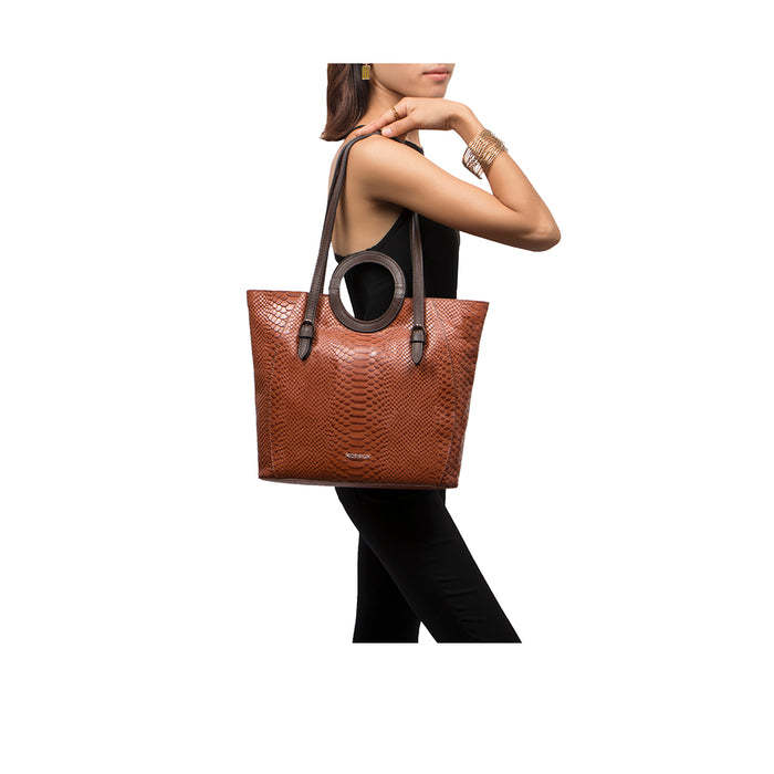 Brazilia 03 Tan Leather Tote Bag