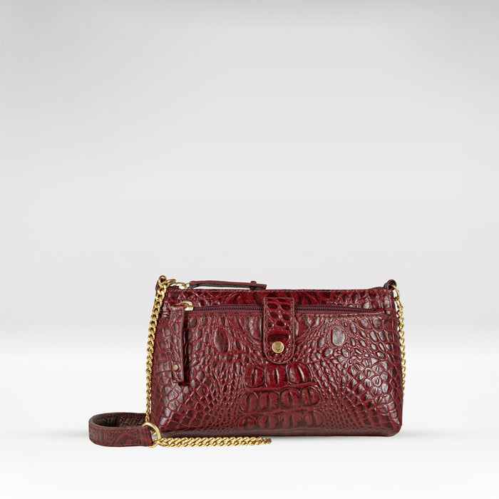 Brielle Red Leather Sling Wallet